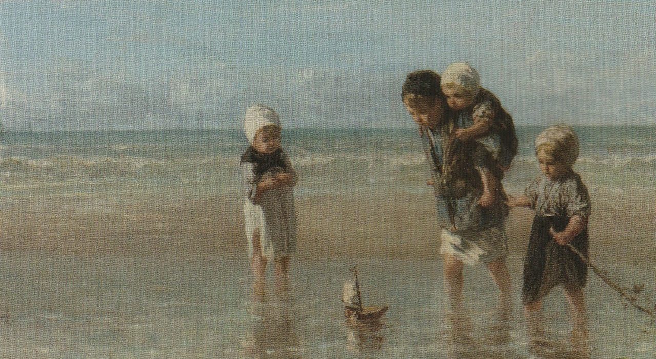 Joseph Israëls, ‘Kinderen aan zee’, olieverf/doek, 1872, Rijksmuseum.
