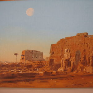 140. Tempel van Karnak met maan
