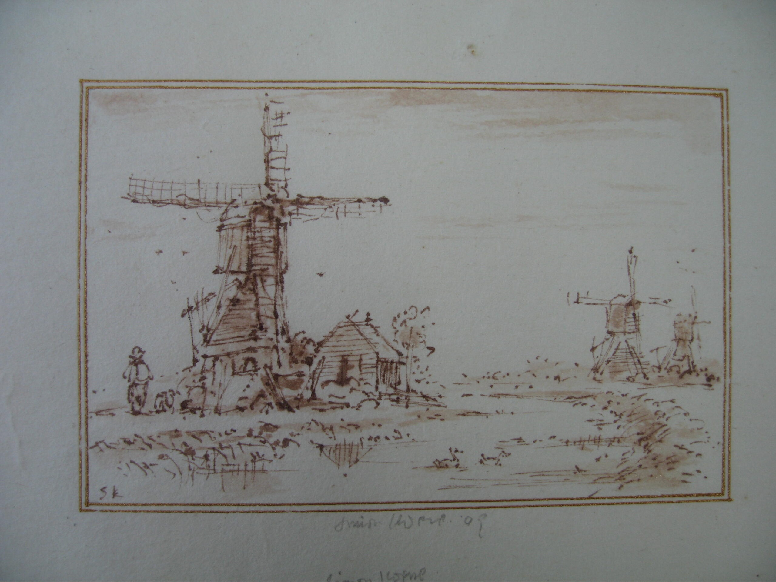 216. Landschap met molen aan het water