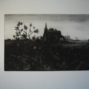 75. Hollands landschap met grasklokje.